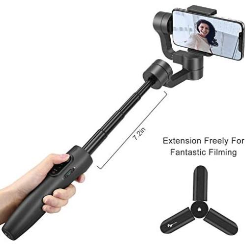 3-Axis Gimbal Stabilizer Feiyu Vimble 2S - The Lightweight Extensible Gimble for iPhone 11/Pro/Max and Smartphones, Supports Dolly Zoom, Selfie-Stick Features.