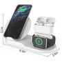Wireless Charger for AirPods Pro, Coobetter 3 in 1 Wireless Charging Station,Wireless Charging Stand Watch Charger Compatible with iPhone 11/11 pro /11 Pro Max/Xs/XS Max/XR/X / 8 /8P (White)