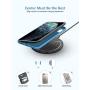 [2 Pack] 15W Wireless Charger, Seneo Type-C Fast Charging Pad and Stand, Fast Charging for Iphone 11 Pro Max/XS Max/XR/X/8P/New Airpods, Galaxy Note10/9/S10/S9, LG V30/V40, (No AC Adapter)
