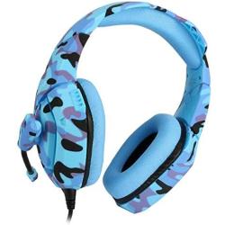 PS4 Gaming Headset ONIKUMA K1 PC Gamer Stereo Wired Over Ear Noise Cancelling Headphones with Microphone, Volume Control for PlayStation 4 Laptop Tablet Mobile Phone