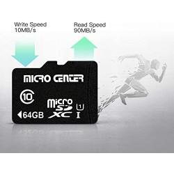 Micro Center 64GB Class 10 Micro SDXC Flash Memory Card with Adapter (Single Pack)