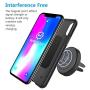 WizGear Universal Air Vent Magnetic Phone Car Mount Holder with Fast Swift-Snap Technology for Smartphones and Mini Tablets, Black 1 Pack