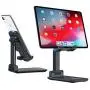 Cell Phone Stand, Adjustable Cell Phone Stand Fully Foldable Stand for Cell Phone Desktop Phone Holder, Compatible with iPhone 11 Pro Xs Max Xr X 8, iPad Mini Kindle, Tablet (Black)