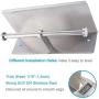 APLusee Double Toilet Paper Holder with Shelf Brushed Nickel, SUS 304 Stainless Steel Contemporary Tissue Roll Holder Mobile Phone Storage Rack