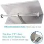 APLusee Double Toilet Paper Holder with Shelf Brushed Nickel, SUS 304 Stainless Steel Contemporary Tissue Roll Holder Mobile Phone Storage Rack