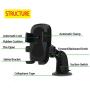 Madeggs M9 Car Mount Phone Holder 360 Degrees Rotation Freely Adjustable Suction on Windshield for iPhone 11/Xs Max/XS/XR/8 Plus Samsung Galaxy S9/S8 Plus and More Universal Phone(Black)