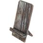 MyGift Rustic Barnwood Universal Smartphone Dock Charging Stand, Desktop Cell Phone Cradle, Brown