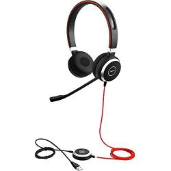 Jabra Evolve 40 UC Stereo Wired Headset / Music Headphones (U.S. Retail Packaging)