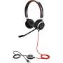 Jabra Evolve 40 UC Stereo Wired Headset / Music Headphones (U.S. Retail Packaging)