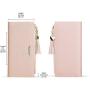 Wallets for Women Leather Cell Phone Case Holster Bag Long Slim Credit Card Holder Cute Minimalist Coin Purse Thin Large Capacity Zip Clutch Handbag Wallet for Girls Ladies (Gray)
