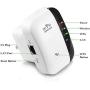 Super Boost WiFi WiFi Range Extender Up to 300Mbps Repeater, WiFi Signal Booster Easy Set-Up 2.4G Network with Integrated Antennas LAN Port & Compact Designed Internet Booster