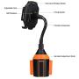 MOTOBA Gooseneck Cup Holder Phone Mount, Adjustable Car Phone Cup Holder for iPhone 11 Pro/XR/XS Max/X/8/7 Plus/6s/Samsung S10+/Note 9/S8 Plus/S7 Edge (Orange)