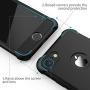ORETECH iPhone 8 Case, iPhone 7 Case, with[2 x Tempered Glass Screen Protector] 360° Full Body Shockproof Protection Cover Ultra-Thin Hard PC + Soft Rubber Silicone for iPhone 7/8-4.7- Black