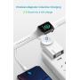 iWatch Charger Compatible with iPhone Charger,2 in 1 Portable Wireless Adjustable Magnetic USB Watch Charger Compatible for Apple Watch Series 5/4/3/2/1 & iPhone 11/11 Pro/XR/XS/XS Max/X/8/Airpods