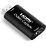 Video Capture Cards, HDMI to USB 2.0, High Definition 1080p 30fps, Video Record via DSLR,Camcorder, Action Cam for Live Broadcasting, Live Streaming, Gaming, Teaching, Video Conference