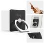 iRing Link-Detachable Plate for Wireless Charging, Include Hook Mount for Wall or Car Cradle. Original AAUXX Cell Phone Ring Grip Finger Holder Mobile Stand, Universally Compatible(Matt Black)