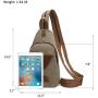 Canvas Sling Bag Small Crossbody Backpack Shoulder Casual Daypack Rucksack for Men Women Outdoor Cycling Hiking Travel