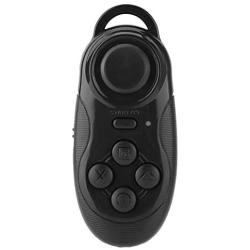 Wireless Gamepad Bluetooth Remote Controller Selfie Camera Shutter Wireless Mouse Gamepad 3D VR Glasses Remote Control for iPhone Android PC TV Box (Black)