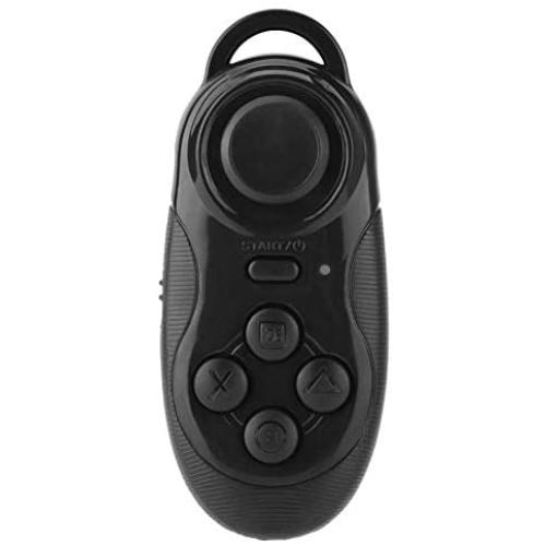 Wireless Gamepad Bluetooth Remote Controller Selfie Camera Shutter Wireless Mouse Gamepad 3D VR Glasses Remote Control for iPhone Android PC TV Box (Black)