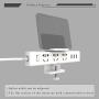 WGOAL Power Strip Holder, Outlet Surge Protector Wall Mount, Space-Save Power Strip Organizer with Mobile Phone Tablet Holder (White)
