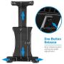 Macally 2 in 1 Phone & Tablet Car Mount for Cup Holder - Adjustable 12” Flexible Gooseneck and 360° Rotating Base - Phone, Tablet, iPad Holder for Car - Fits Devices up to 8” Wide and Most Vehicles
