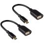 OTG Cable for Android Male Micro USB to USB A-Female, EVISTR USB 2.0 Cell Phone OTG Cable 6inch On The Go Adaptor for Samsung Sony, Android Smartphone Tablet