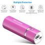 [Upgraded] POWERADD Slim 2 Most Compact 5000mAh External Battery 2.1A Ouput Portable Charger with Smart Charge for iPhones, iPad, Samsung Galaxy, HTC and More (C-Rose Red)