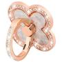 Finger Ring Stand with Blingy Diamond Rhinestone, Nsiucion Four Clover Leaf Phone Ring Kickstand Holder [Washable] [Removable], 360°Rotation Zinc Alloy Ring Grip Stand for All Phones (Rose Gold)