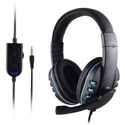 Rehomy 3.5mm Wired Gaming Headset, Over-Ear Surround Stereo Headphone with Noise Cancelling Mic, Compatible with PC, PS4, Mac