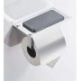 YEAVS Toilet Paper Holder with Phone Shelf and Waterproof Cover, SUS304 Stainless Steel Tissue Roll Storage Rack (Polished Chrome)