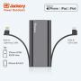 Portable Charger Jackery Bolt 6000 mAh Power Outdoors - Power bank with built in Lightning Cable [Apple MFi certified] iPhone Battery Charger External Battery, TWICE as FAST as Original iPhone Charger