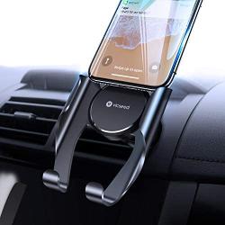 VICSEED Easy Car Phone Mount, Upgraded Air Vent Phone Holder for Car, Handsfree Cell Phone Car Mount Fit for iPhone SE 9 11 Pro Max XR Xs Max Xs X 8 7 6 Plus, Samsung Note 10 S20 S10 S9 LG Google Etc.