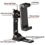 Metal Phone Tripod Mount with Cold Shoe,Woohoto 360 Rotation Phone Tripod Holder Adapter,Desktop Cell Phone Stand, Compatible with iPhone Sumsung Smartphone,Cell Phone Clamp,Video Rig Mount Metal Phone Tripod Mount with Cold Shoe,Woohoto 360 Rotation Phone Tripod Holder Adapter,Desktop Cell Phone Stand, Compatible with iPhone Sumsung Smartphone,Cell Phone Clamp,Video Rig Mount