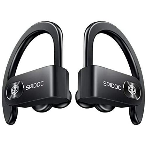 Bluetooth Headphones, Spidoc 5.0 Auto Pairing Deep Bass HiFi Stereo Sound True Wireless Earbuds in Ear Bluetooth Earphones Binaural Call Headset with Built in Mic and Charging Case for Sports Running