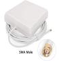 Wide Band Indoor Directional Panel Antenna Wall-mount Antenna for GSM 3G 4G LTE with 6m 20ft White Cable SMA-Male Connector - Work with Cell Phone Signal Booster Repeater