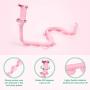 2 Pieces Cute Worm Shape Lazy Cell Phone Holder Universal Gooseneck Cellphone Clamp Flexible Twistable Cartoon Worm Bracket with Suction Cups Stand for Car Bike Handlebar Bed Mirror