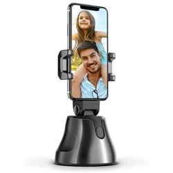 Selfie Stick 360°Rotation Auto Face Object Tracking Smart Shooting Camera Phone Mount, Tracking Selfie Auto Intelligent Shooting Vlog Shooting Smartphone Mount Holder with All Phone (Black)