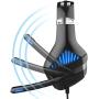 Gaming Headset, Beexcellent Gaming Headphone with Microphone for PS4/Xbox One(Adapter Need)/Nintendo Switch(Audio)/PC/Controller/Cellphone-Easy Volume Control with LED Lighting 3.5MM Jack(GM-5 Blue)