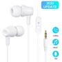 Earbuds, Amoner in Ear Headphones Wired Waterproof Sports Earphones, Stereo Sound Headphones Headsets with Built-in Mic for Phone 6/6s Plus/5s/SE, Galaxy, Android Smartphones, Tablets