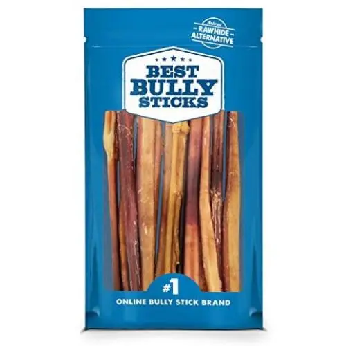 Best Bully Sticks 12 Inch Odor-Free Bully Sticks | 15 Pack | All-Natural, Highly Digestible, Single-Ingredient Dog Chew, Promotes Dental Health - Premium Dog Treat