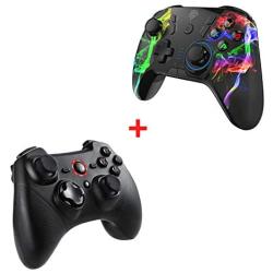 2 Pack--Wireless Game Joystick Controller, 2.4G Wireless Gamepad Joystick PC, Dual Vibration, 8 Hours of Playing for PC/PS3/TV Box