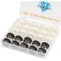 Simthread 25pcs 15White + 10Black Prewound Bobbin Thread Size L (SA155) 60WT for Brother Husqvarna Pfaff Embroidery Thread Sewing Thread Machine with Clear Storage Plastic Case DIY
