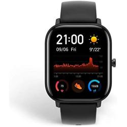 Amazfit GTS Smartwatch with 14-Day Battery Life,1.65 Inch AMOLED Display, Customizable Widgets, Slim Metal Body, 5 ATM Water Resistance, 24/7 Heart Rate and Activity Tracking, Obsidian Black