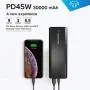 Techsmarter 30,000mAh 45W Power Delivery USB C PD Laptop Power Bank, Fast Charging Portable Charger. Compatible with MacBook Pro, Chromebook, iPad Pro, iPhone, Samsung Galaxy, LG, Motorola, Android