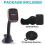 Magnetic Phone Car Mount, APPS2Car Universal Dashboard & Windshield Car Smartphone Mount with 6 Strong Magnets, Magnet Car Phone Holder with Strong Suction Cup, Fit for All Cell Phones/Mini Tablets