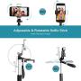 Selfie Stick,MOCREO Selfie Stick Gimbal Stabilize with LED Light Smooth Video Record Extendable Anti Shake Selfie-Stick-Remote-Control-Tripod for Live Broadcast Compatible with iPhone&Andriod