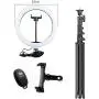 UFula 10.2&quot Selfie Ring Light with Tripod Stand & Phone/Pad Holder for Live Sream/Makeup Mini LED Camera Ringlight for YouTube Video/Photography Compatible with iPhone 11 Xs Max XR iPad Android