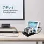 Kavalan 7 Port USB Charging Station Dock with 2 PD Charging Port, Charging Organizer Universal Desktop Tablet & Smartphone Multi-Device Charger Hub