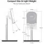 Cell Phone Stand, Tablet Holder, SAIJI Height Adjustable Aluminum Mount Dock, Compatible with iPhone Samsung Cell Phone, Tablet, iPad, Nintendo Switch, Kindle, Up to 10 Inch Screen (Sliver) … Cell Phone Stand, Tablet Holder, SAIJI Height Adjustable Aluminum Mount Dock, Compatible with iPhone Samsung Cell Phone, Tablet, iPad, Nintendo Switch, Kindle, Up to 10 Inch Screen (Sliver) …