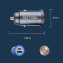 SIXTHGU USB C Car Charger Super Mini All Metal 30W 5A Fast USB Car Charger PD&QC 3.0 Dual Port Car Adapter Fit Compatible with iPhone 11/11 Pro/11 Pro Max/XS, Samsung Note 10/S10, Google Pixel 3/2/XL